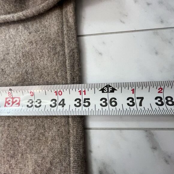 Max Studio Tan 100% Cashmere Shawl Collared Open Cardigan Sweater Size L - Picture 11 of 12